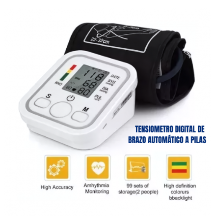 TENSIOMETRO DIGITAL DE BRAZO AUTOMÁTICO A PILAS